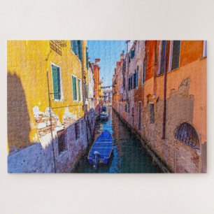 Colorful scenic view of a canal in Venice, Italy Jigsaw Puzzle