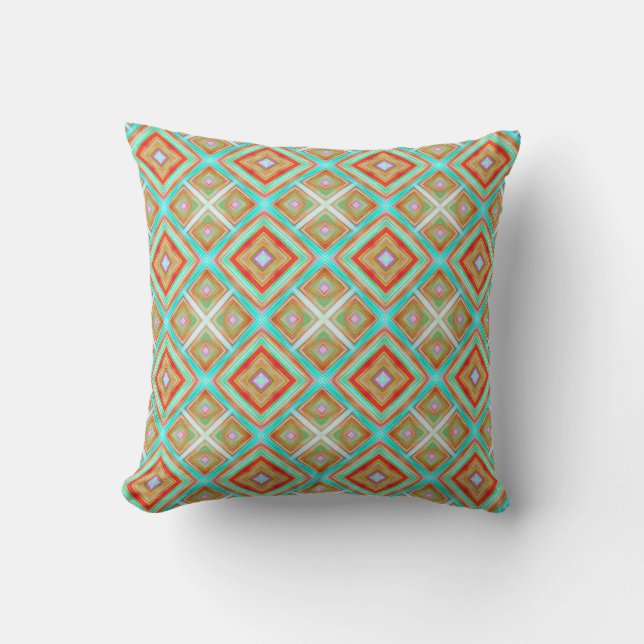 Colorful seamless pattern backgroundabstract, art, cushion (Front)