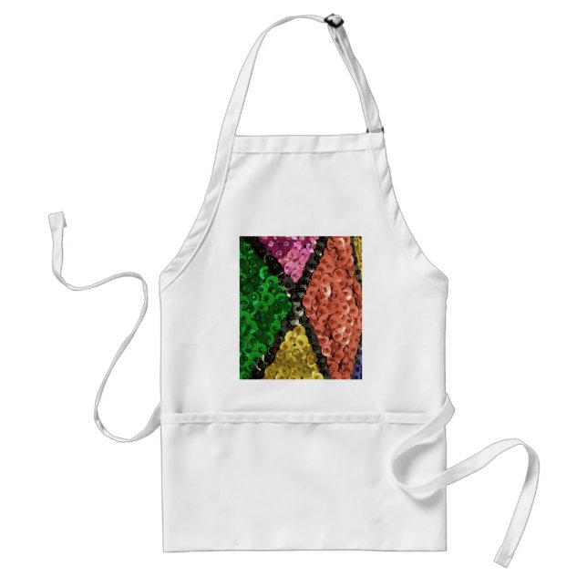 Colorful Sequins Bling Pattern Standard Apron (Front)