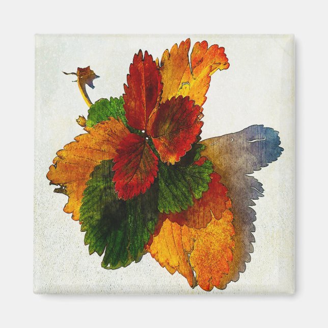 Colorful shades of autumn leaves  magnet (Front)