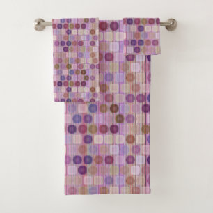Colorful shapes bath towel set