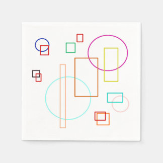 Colorful Shapes Paper Napkin