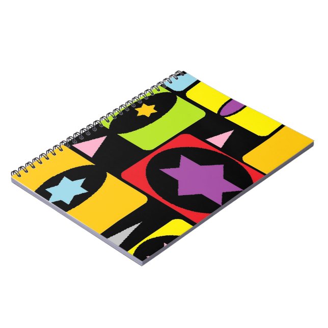 COLORFUL SHAPES SPIRAL NOTEBOOK (Left Side)