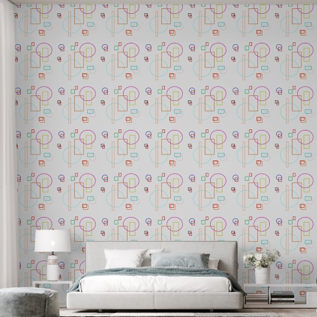 Colorful Shapes Wallpaper (Bedroom)