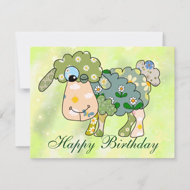 colorful sheep postcard (Front)