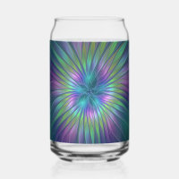 Colorful Shiny Fantasy Flower Abstract Fractal Art