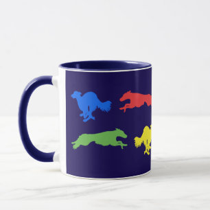 Colorful Silken Windhounds Mug