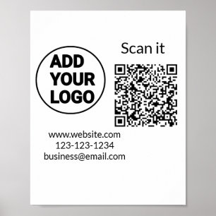 Colorful simple add your logo name text image poster