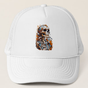 Colorful skeleton  trucker hat