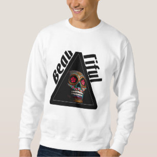 Colorful Skull "Beautiful" T-Shirt Sweatshirt