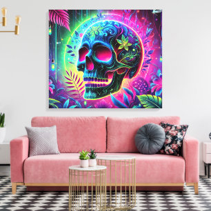 Colorful Skull Canvas Print