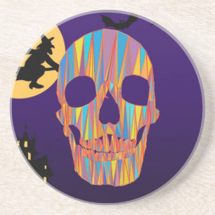 Colorful Skull Coaster