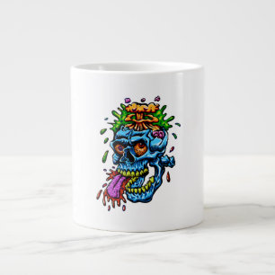 Colorful Skull Explosion Large Coffee Mug