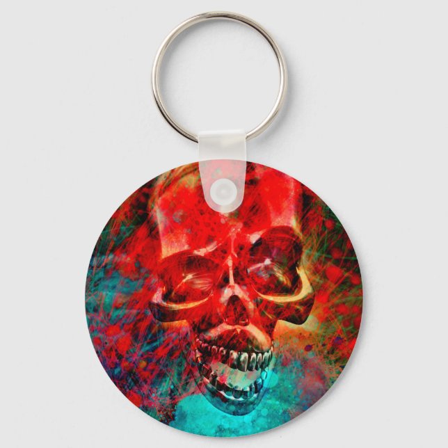 Colorful skull key ring (Front)
