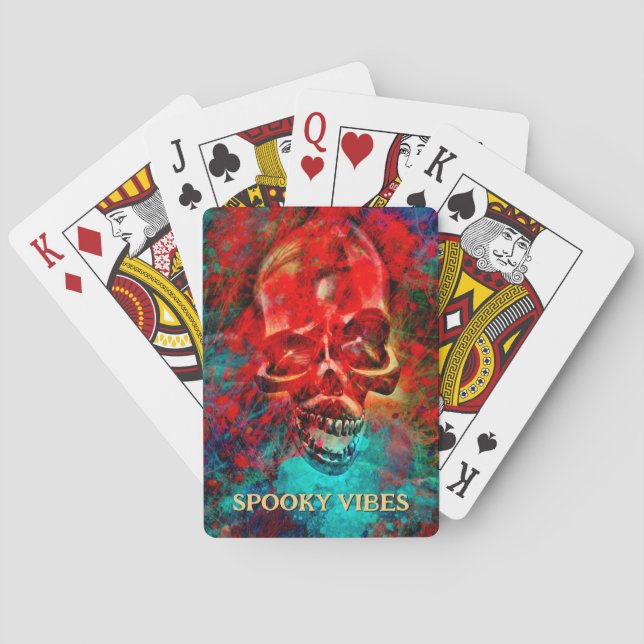 Colorful skull playing cards (Back)