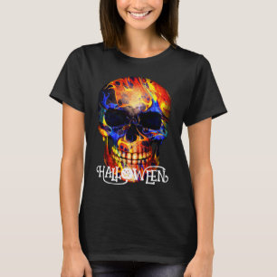 COLORFUL SKULL SKELETON HAPPY HALLOWEEN APPAREL T-Shirt