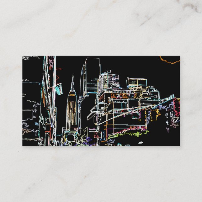 Colorful skyline in Manhattan Business Card (Front)