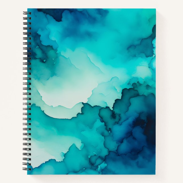Colorful Smoke Art Spiral Notebook (Front)