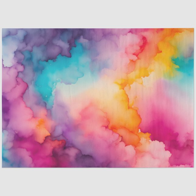 Colorful Smoke Art Tissue Paper (Front)