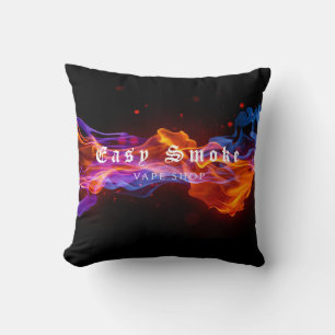 Colorful Smoke Vape Shop Business  Cushion