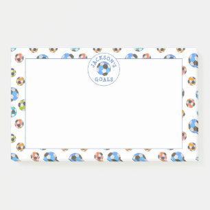 Colorful Soccer Balls Kids Goals Notes