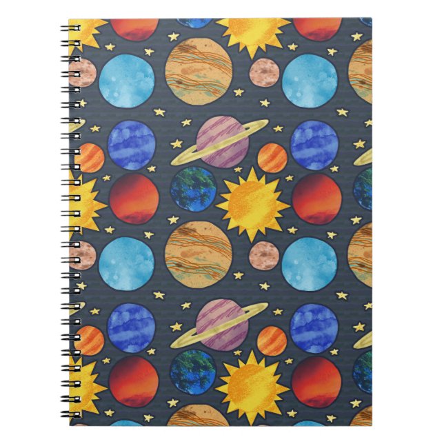 Colorful Solar System Notebook (Front)