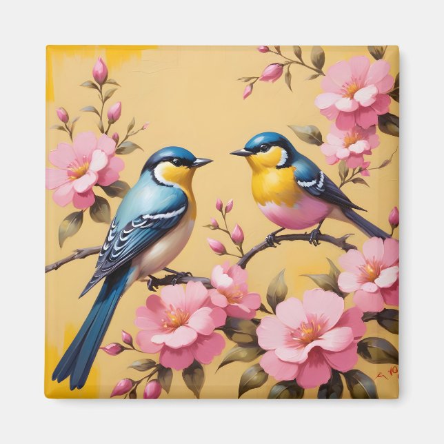 Colorful Songbirds Magnet (Front)