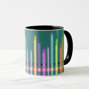 colorful soundwaves  mug