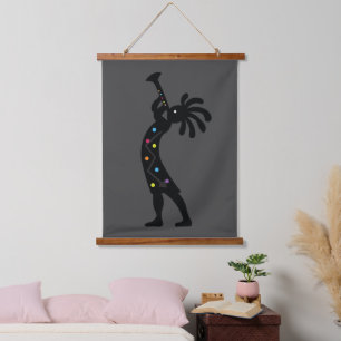 Colorful Southwestern Kokopelli Hanging Tapestry