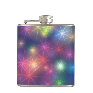 Colorful Sparkles Party Lights Hip Flask