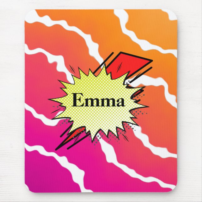 colorful speech bubble mouse pad (Front)