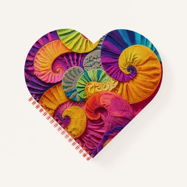 Colorful Spiral Abstract Background Vivid Energy S Notebook (Front)