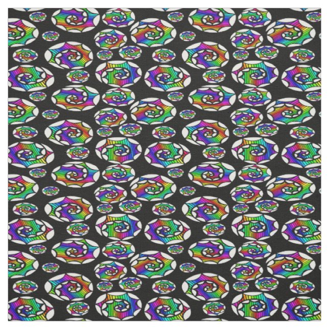 Colorful spirals fabric (Swatch)