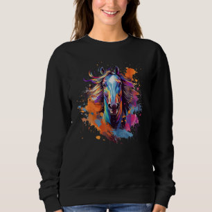 Colorful Splash Arabian Horse Sweatshirt
