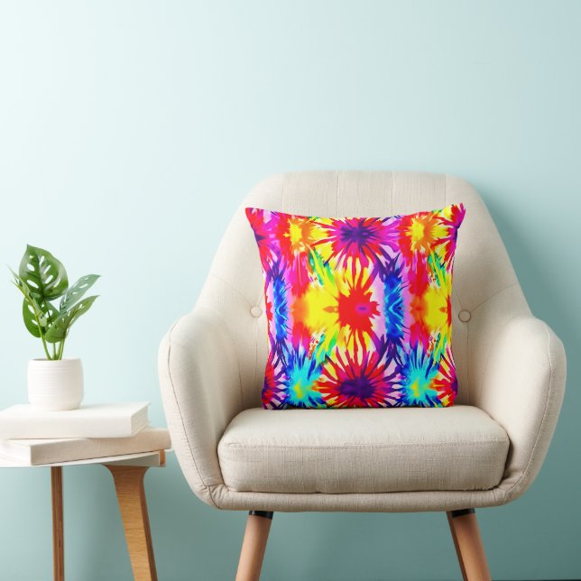 COLORFUL SPLASH DESIGN MODERN TIE-DYE  CUSHION (Chair)