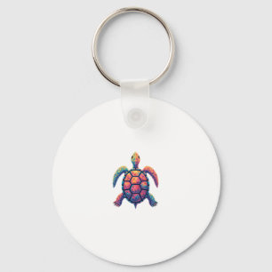 Colorful Splash Eastern Box Turtle (1) Key Ring