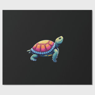 Colorful Splash Eastern Box Turtle (1) Wrapping Paper