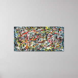 COLORFUL SPLATTER IV - Action painting -Abstract- Canvas Print