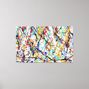 COLORFUL SPLATTER LXIII - Action painting - Canvas Print