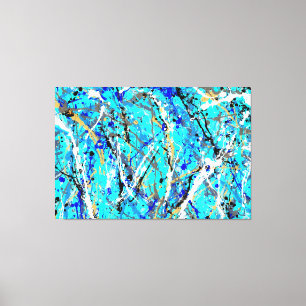 COLORFUL SPLATTER LXV - Action painting -Abstract- Canvas Print