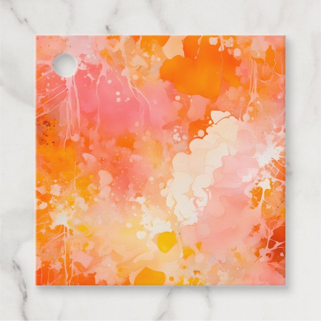 Colorful Splatter Paint Art Gift Tags (Front)