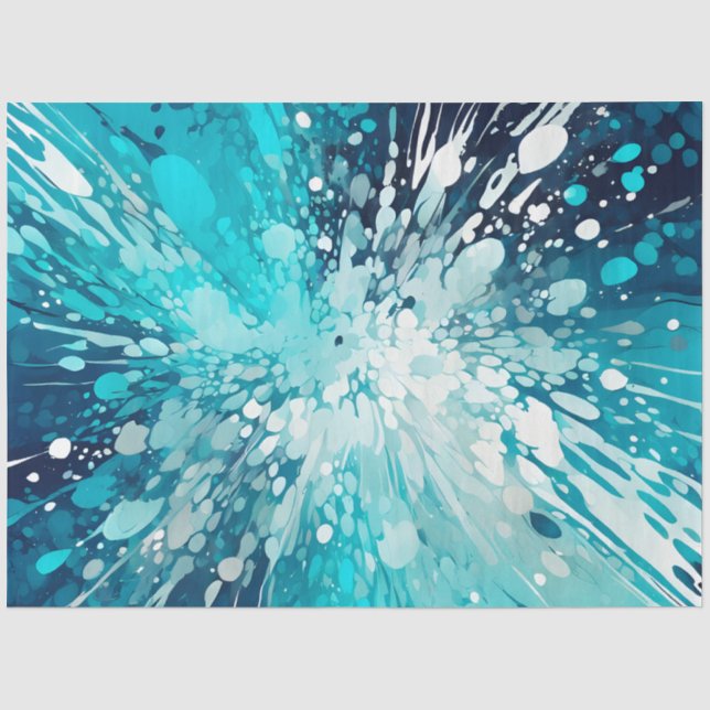 Colorful Splatter Paint Art Tissue Paper (Front)