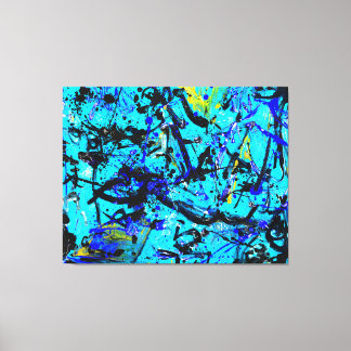 COLORFUL SPLATTER XXIV - Action painting - Canvas Print