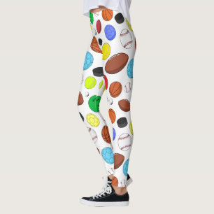 Colorful Sports Balls Random Pattern Leggings