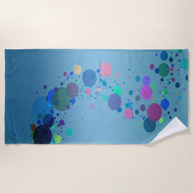 Colorful Spots Beach Towel (Front)