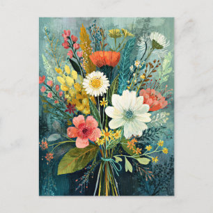 Colorful Spring Bouquet Postcard