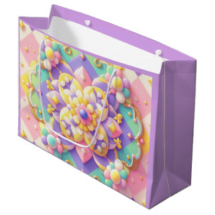 colorful spring/Easter/princess pastel Large Gift Bag
