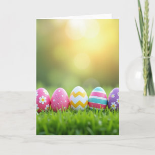 Colorful Spring Egg Display Card