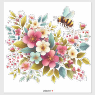 Colorful, Spring/Floral bee