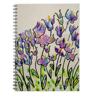 Colorful Spring Tulips Greeting Notebook